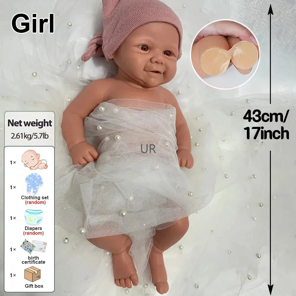 Image of Reborn Baby Dolls Waterproof Weighted Baby Girl 18" Lifelike Full