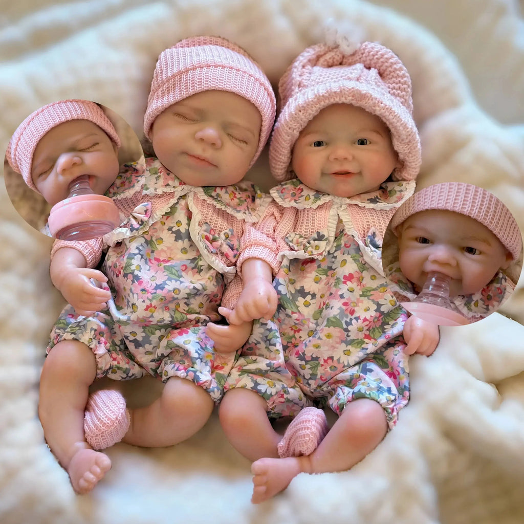 Image of Reborn Baby Dolls 13Inch Open Mouth Reborn Dolls Pascale&Vivienne