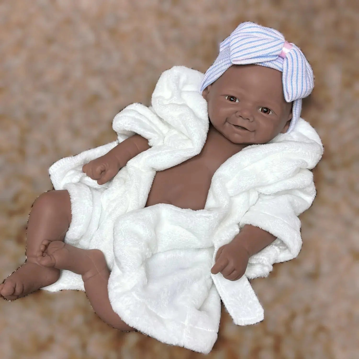 Image of Reborn Baby Dolls 18Inch Dark Skin African Girl Vivienne Reborn Doll