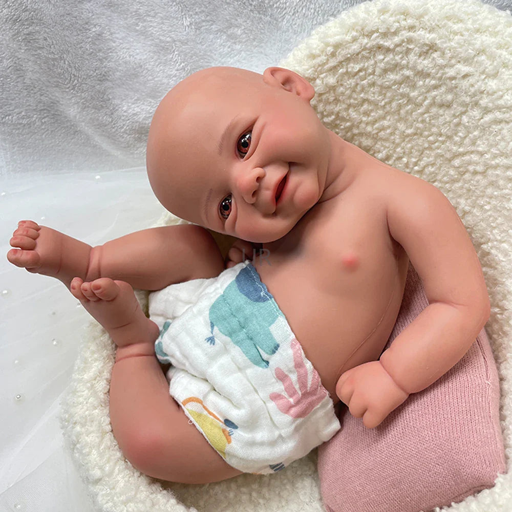 Image of Reborn Baby Dolls 17Inch Black Skin Realistic Soft Silicone Reborn