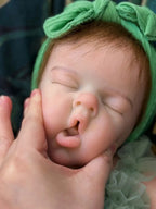 Image of Reborn Baby Dolls 20Inch Open Mouth Silicone Girl Reborn Full Solid
