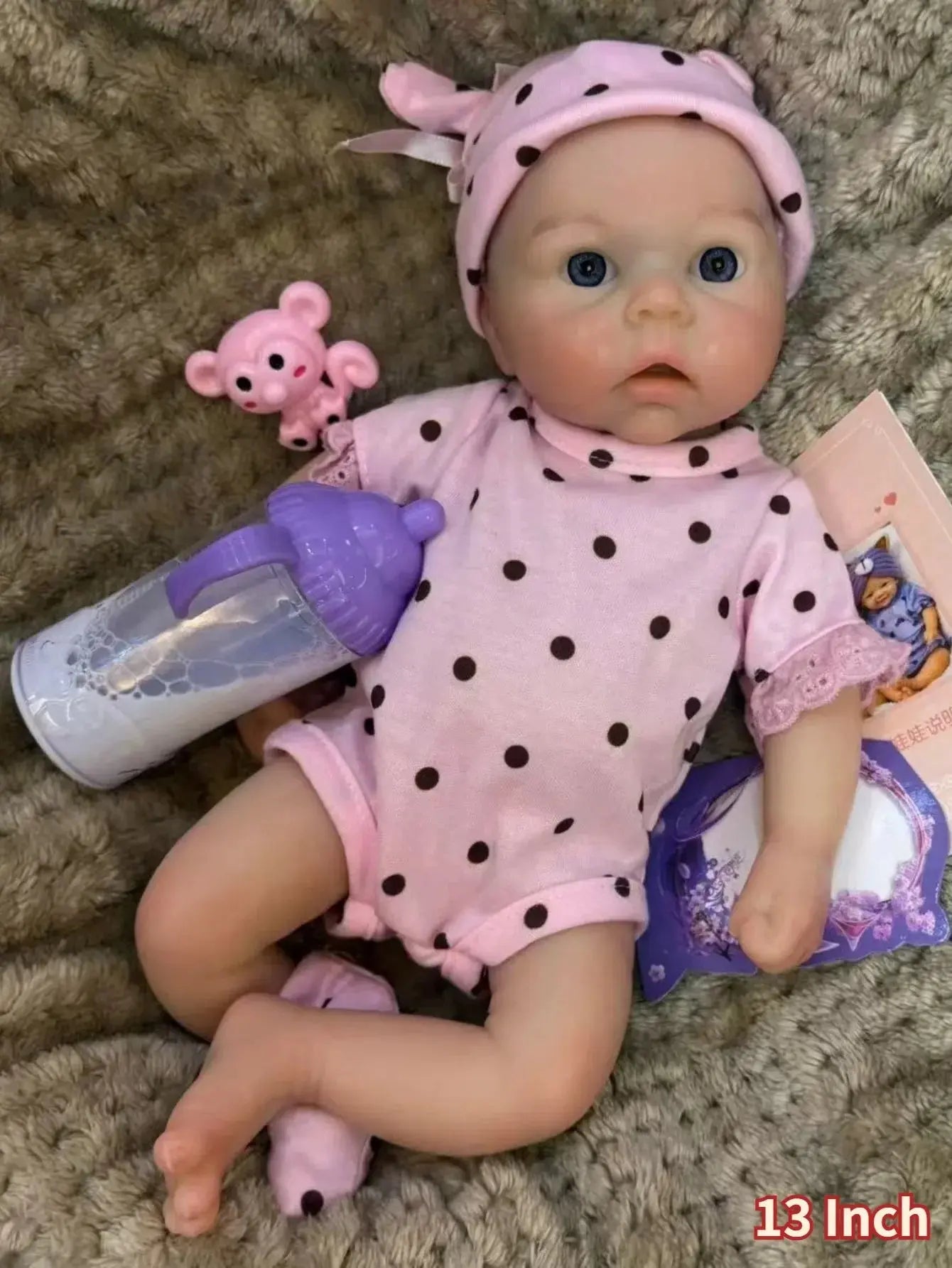 Image of Reborn Baby Dolls 13 Inch Full Silicone Reborn Doll Girl Handmade