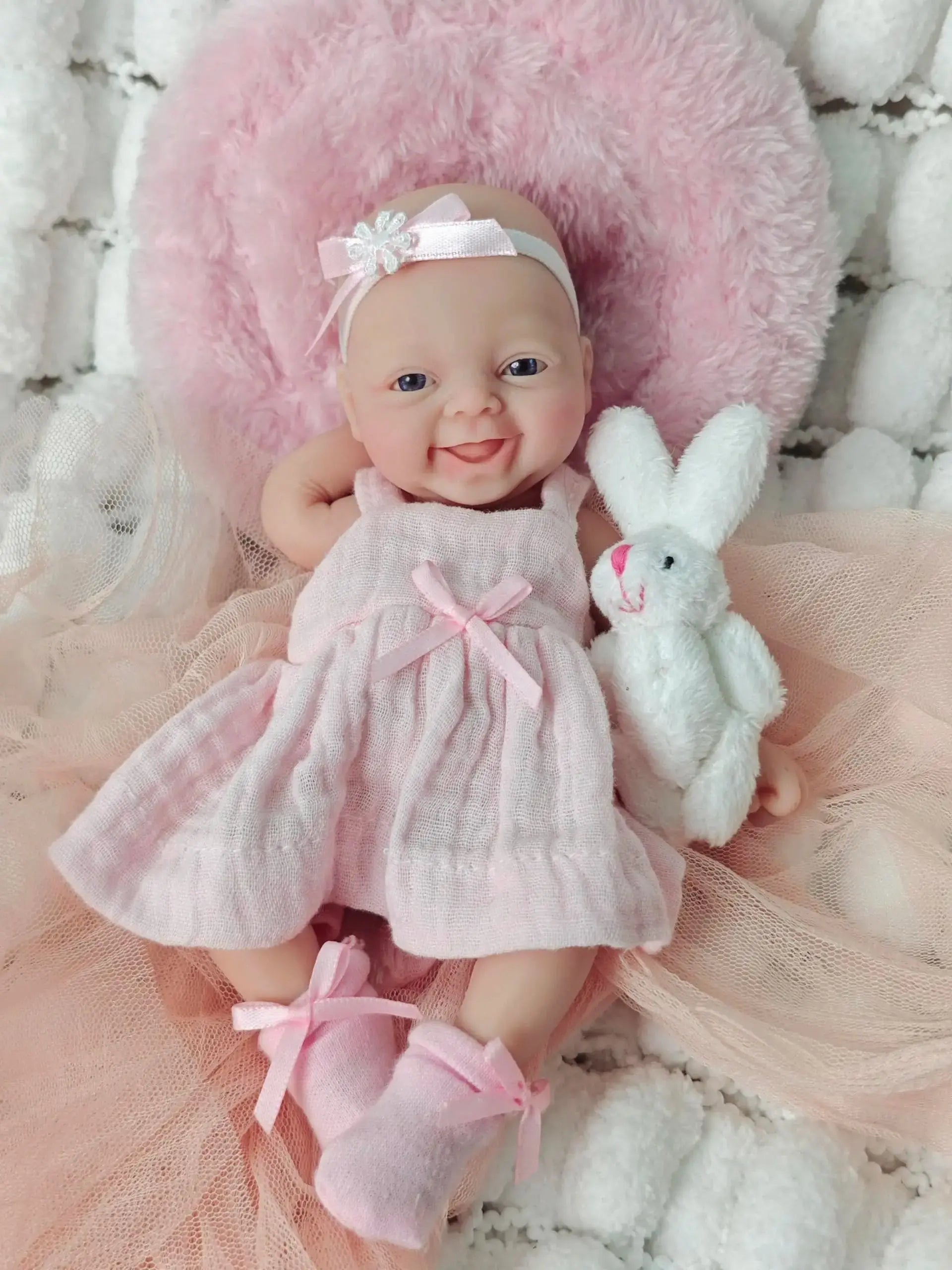 Image of Reborn Baby Dolls Miniature Babies 7 Inch Silicone Full Body Reborn