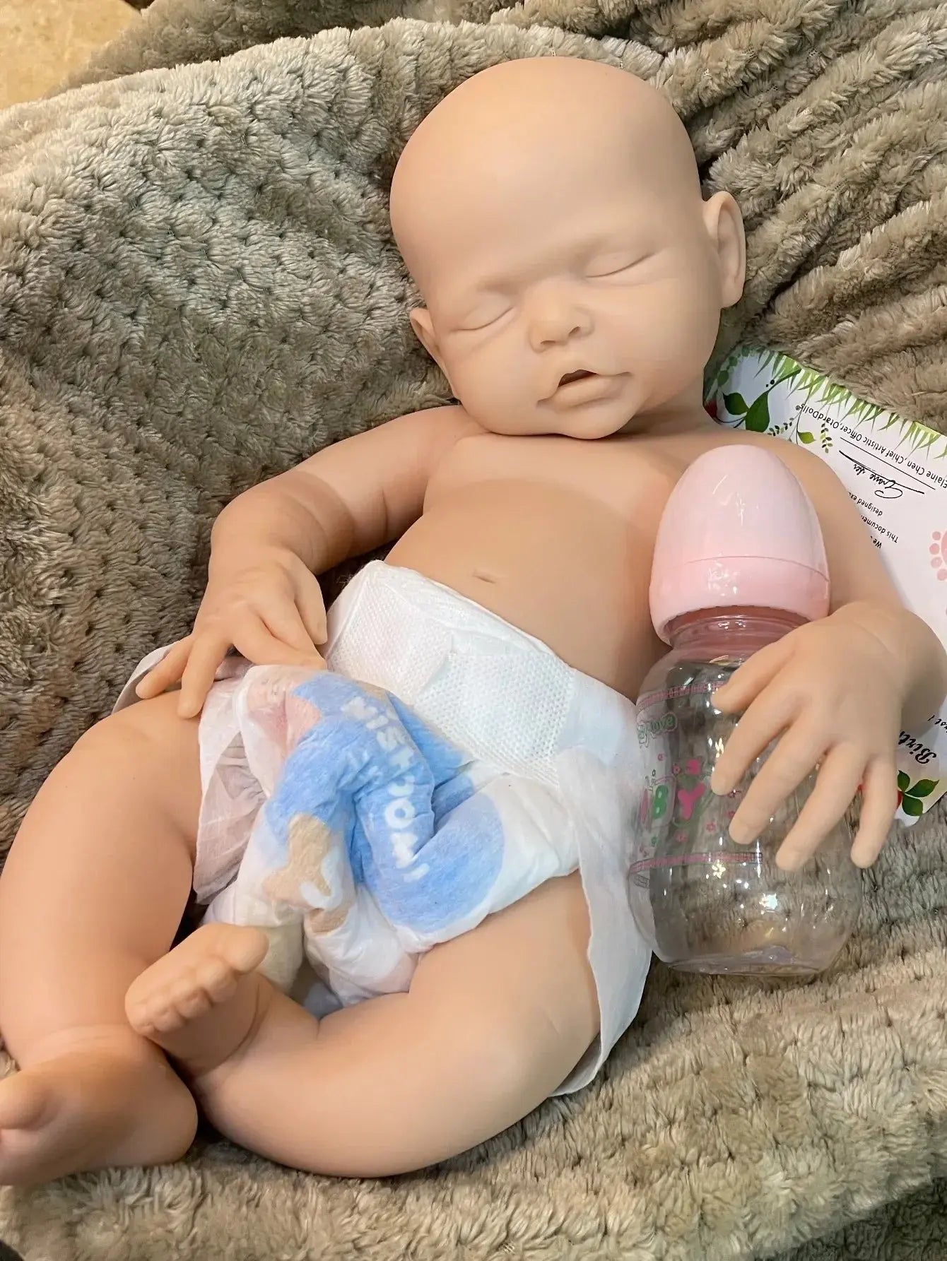 Image of Reborn Baby Dolls 16.7Inch 42.5Cm Lifelike Unpainted Solid Silicone