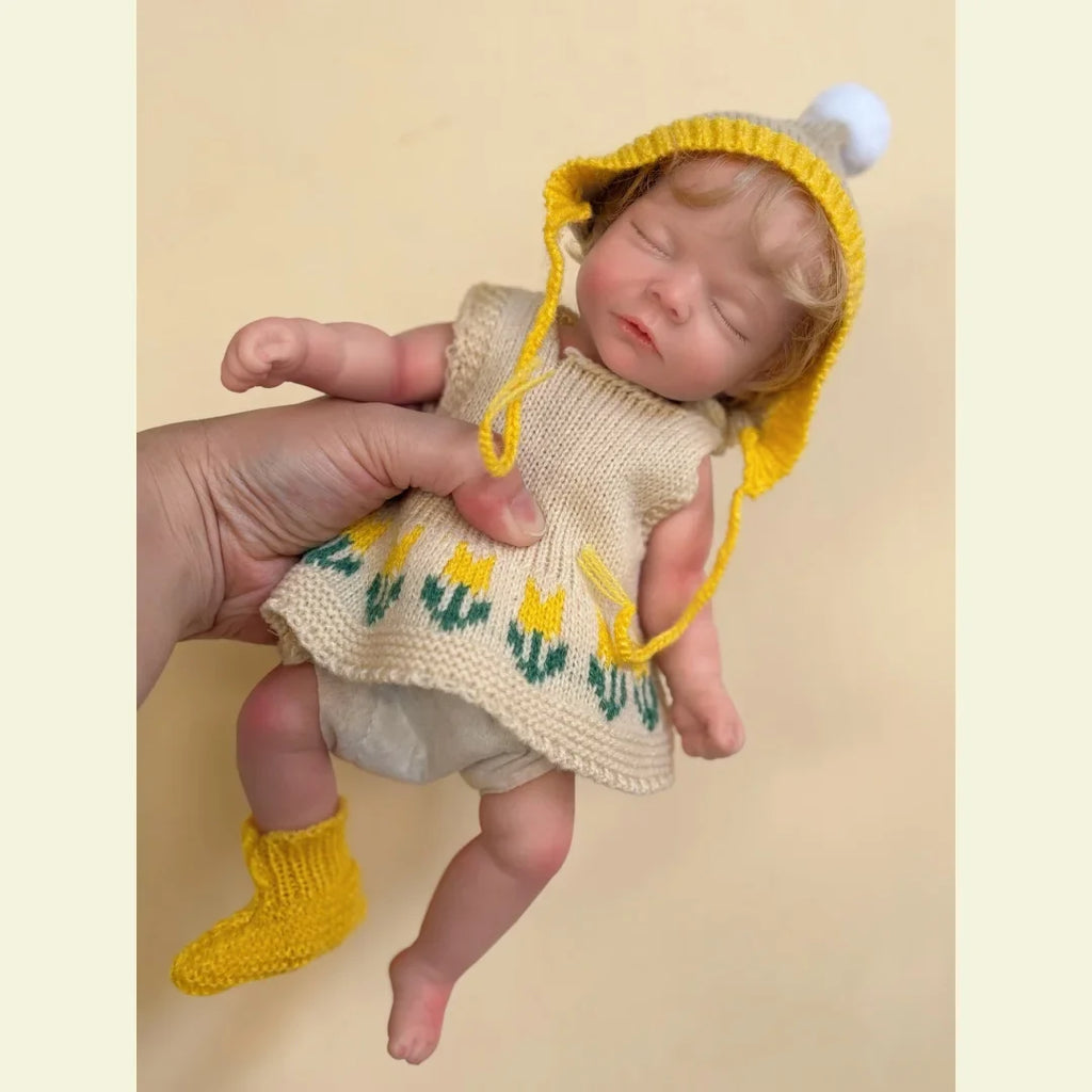 Image of Reborn Baby Dolls 10Inch Can Open Mouth Full Body Silicone Reborn