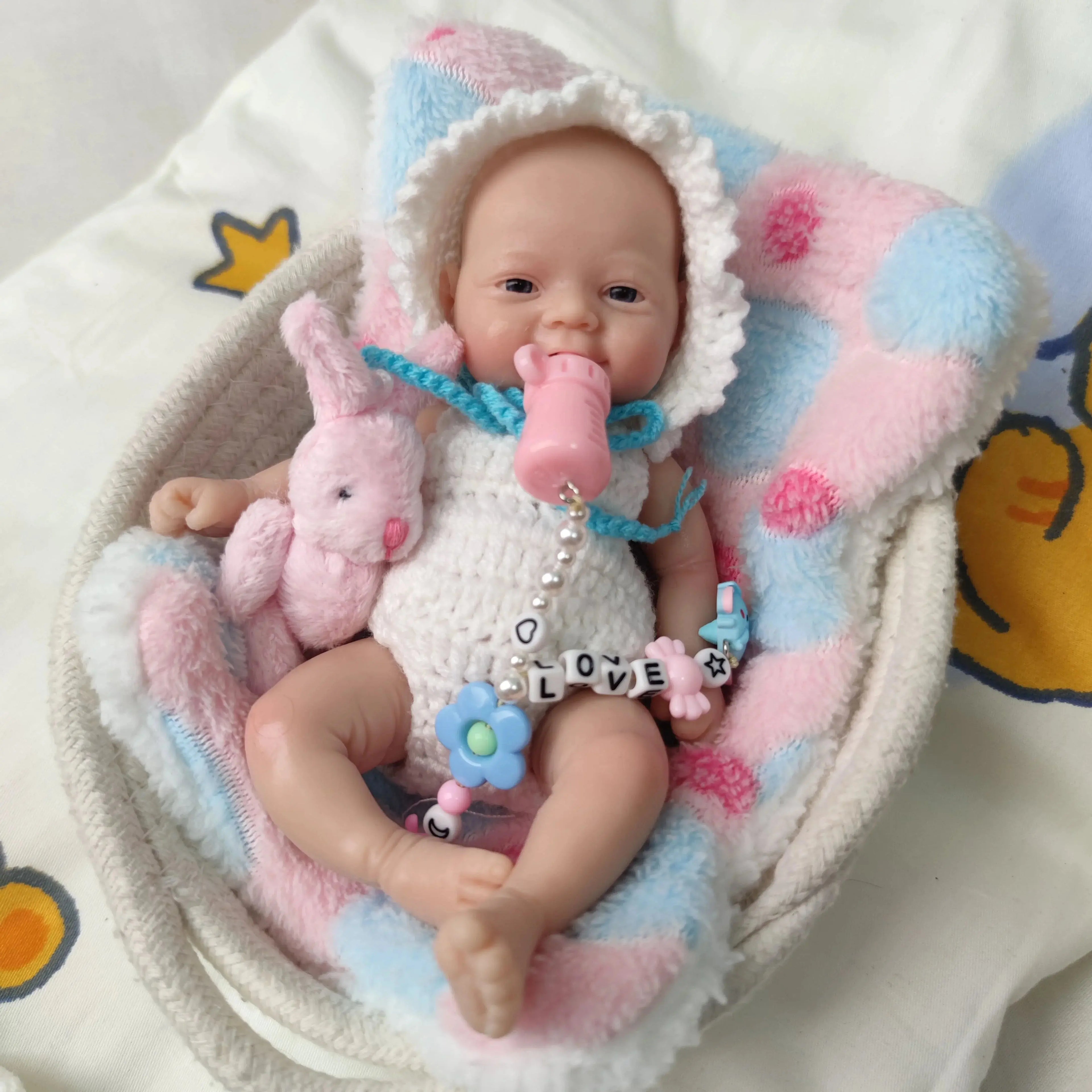 Image of Reborn Baby Dolls 7 Inch Full Body Silicone Mini Reborn Baby Doll