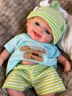 Image of Reborn Baby Dolls Saskia 10-Inch Lifelike Solid Silicone Reborn Boy |