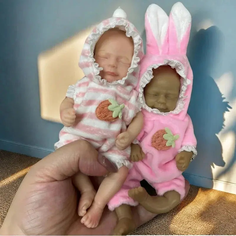Image of Reborn Baby Dolls 15Cm Painted Full Body Solid Silicone Reborn Mini