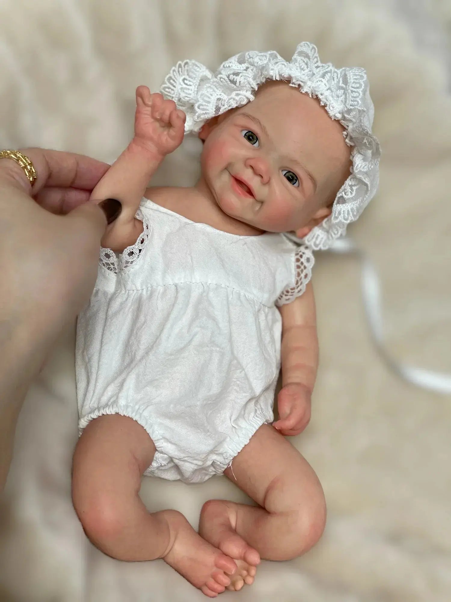 Image of Reborn Baby Dolls 33Cm Cuddly Vivienne Full Body Solid Silicone