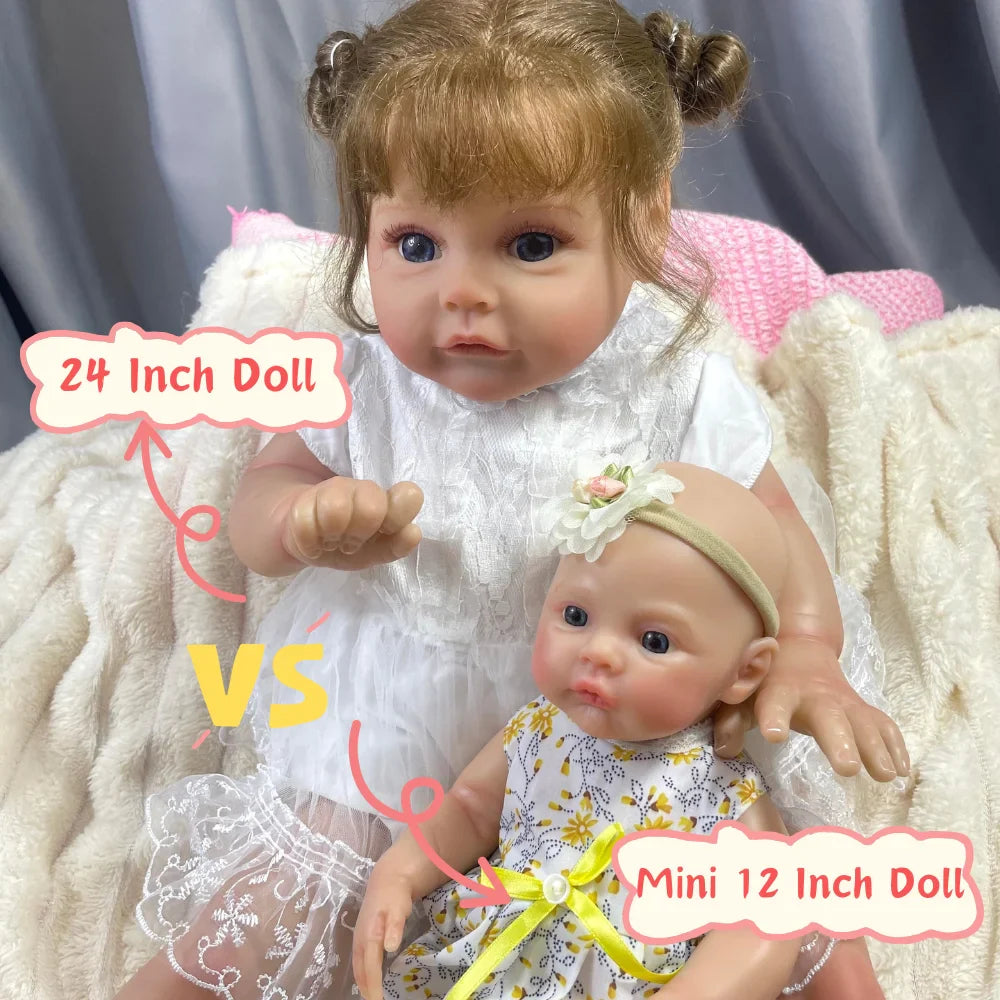 Image of Reborn Baby Dolls Mini 33 Cm Full Silicon Reborn Baby Doll Meadow