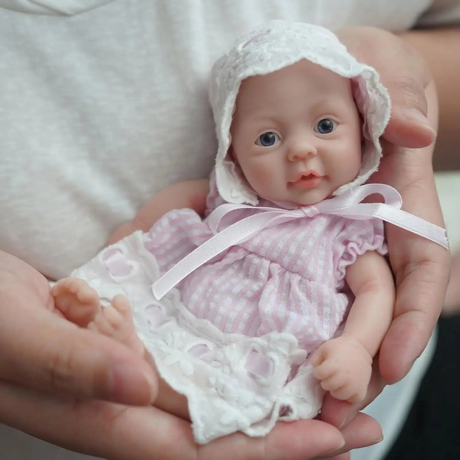 Image of Reborn Baby Dolls 7 Inch Mini Silicone Reborn Baby Doll Girl