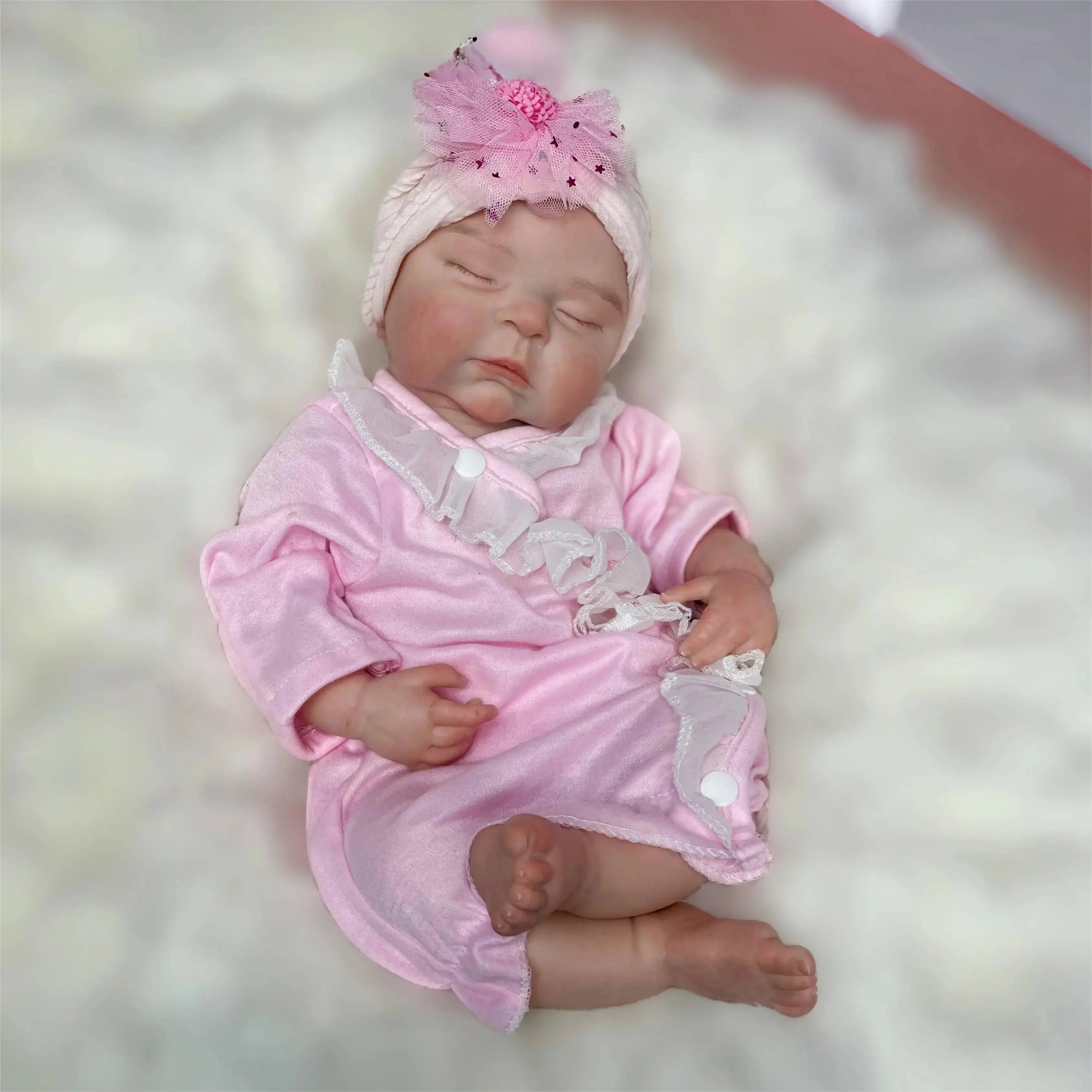Image of Reborn Baby Dolls 33Cm&45Cm Silicone Girl Peaches Bebê Reborn