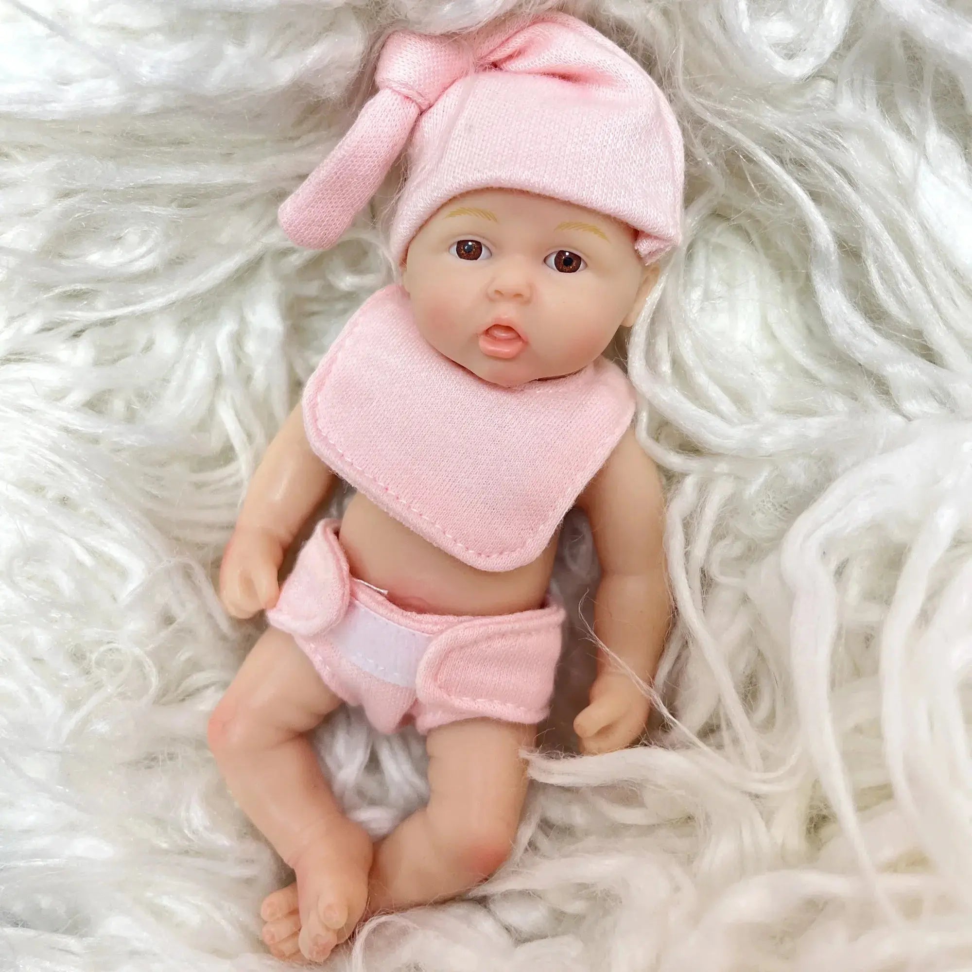 Image of Reborn Baby Dolls 6Inch /15Cm Mini Adorable Whole Solid Silicone