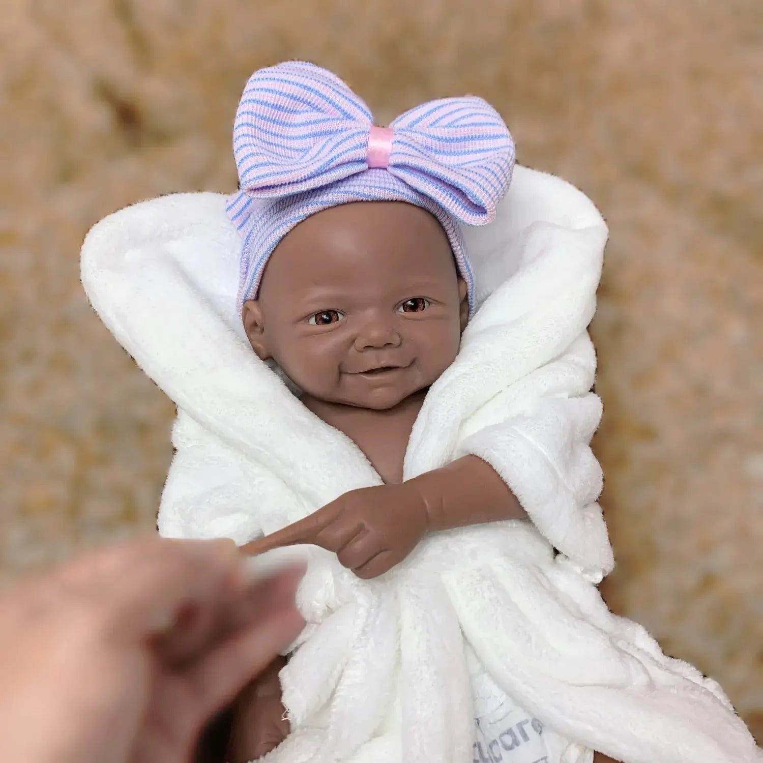 Image of Reborn Baby Dolls 18Inch Dark Skin African Girl Vivienne Reborn Doll