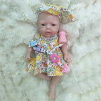 Image of Reborn Baby Dolls 7" Girl Micro Preemie Full Body Silicone Baby Doll