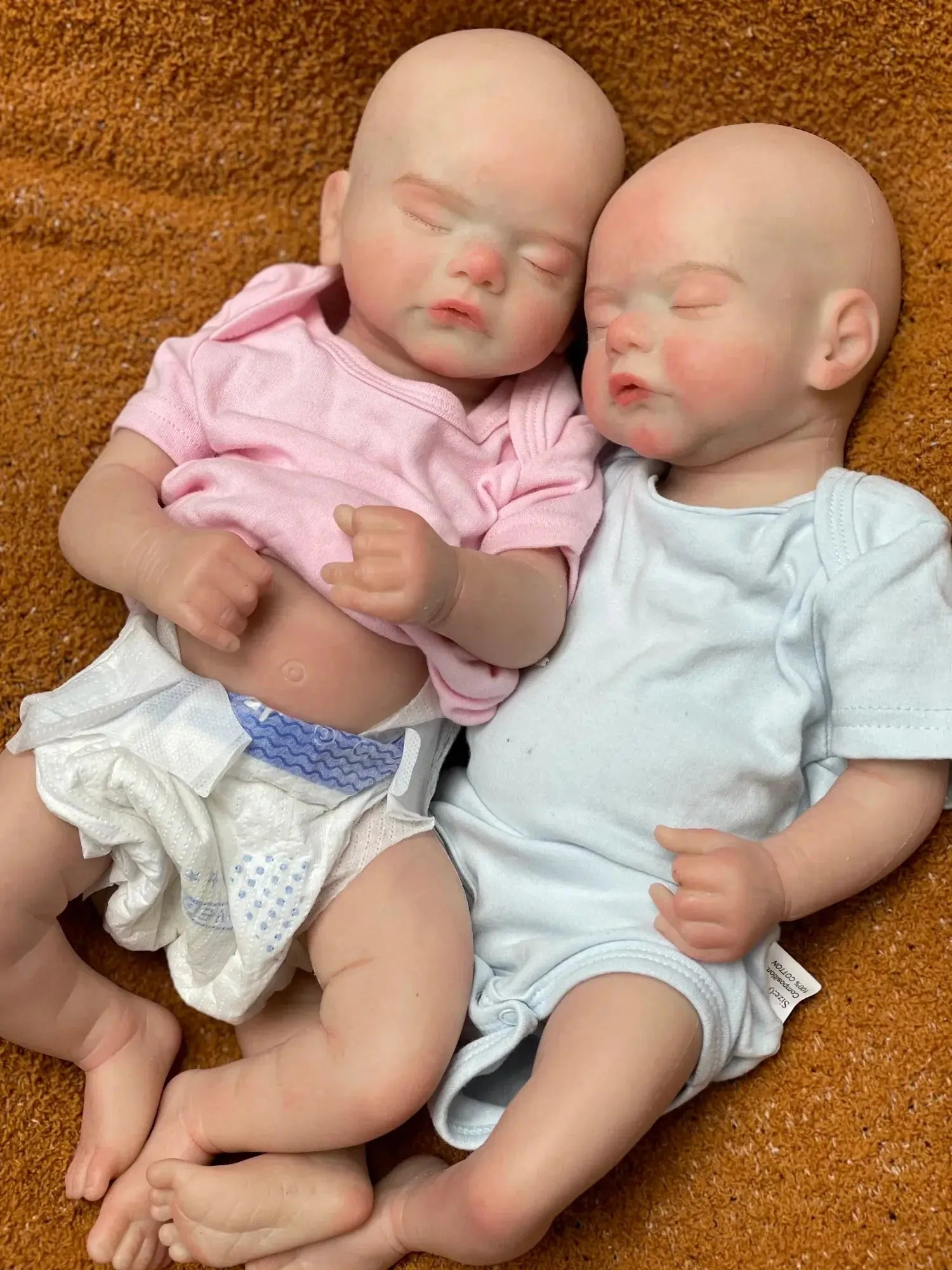 Image of Reborn Baby Dolls Can Open Mouth 45Cm Twins Sam Reborn Baby Girl And