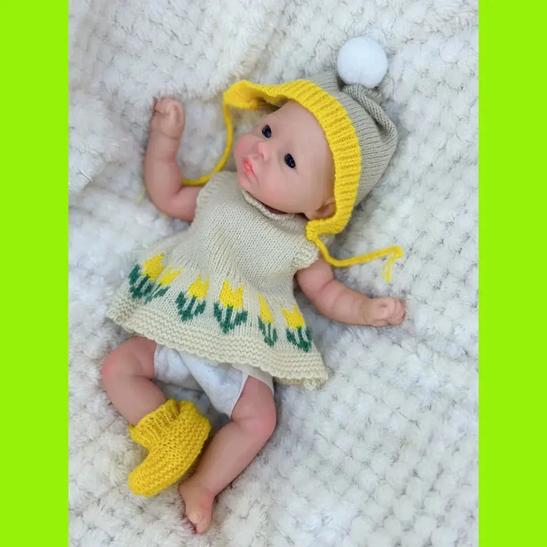 Image of Reborn Baby Dolls 10Inch Open Eyes Bebe Reborn De Silicona Girl Doll