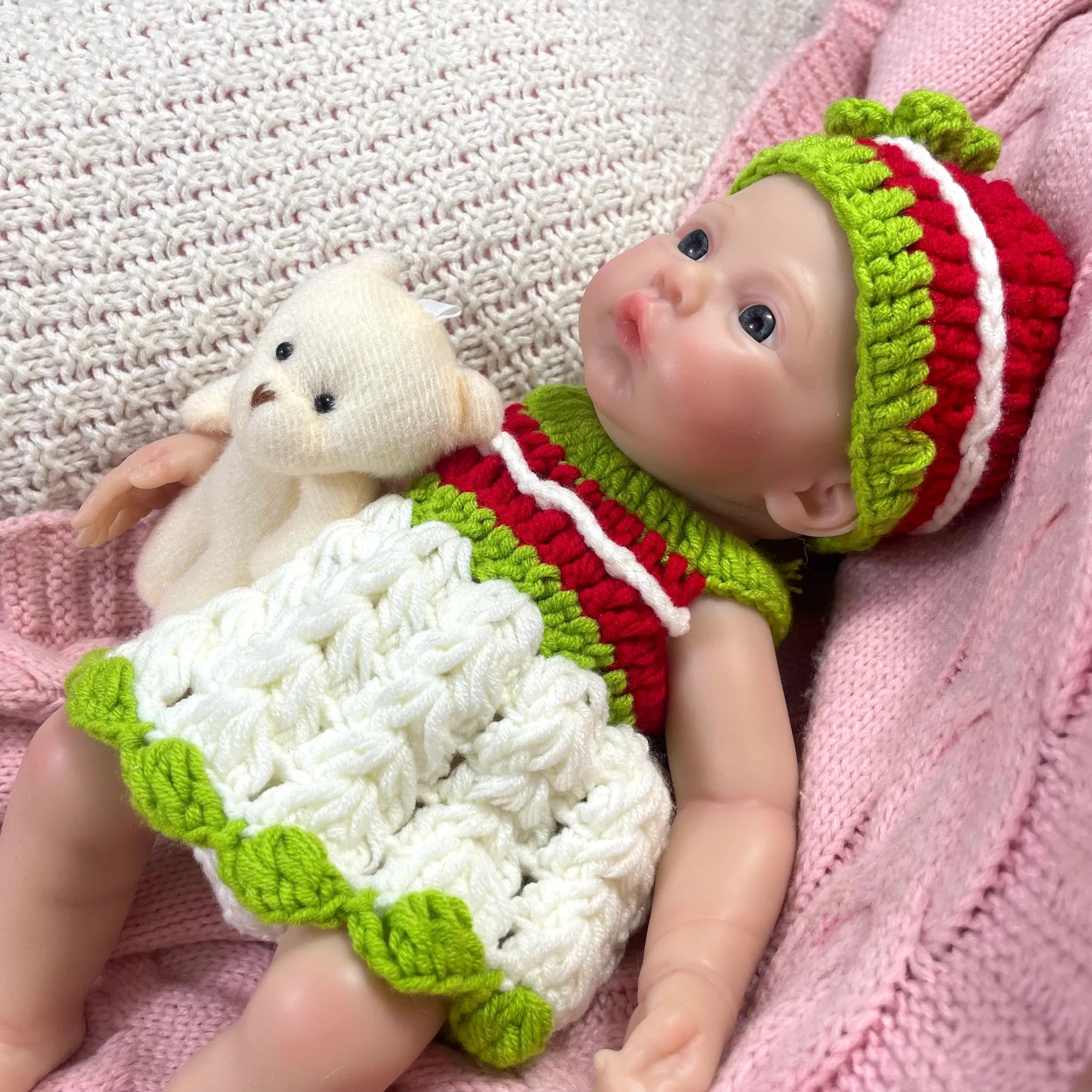 Image of Reborn Baby Dolls Mini 33Cm Painted Soft Silicone Reborn Baby Meadow