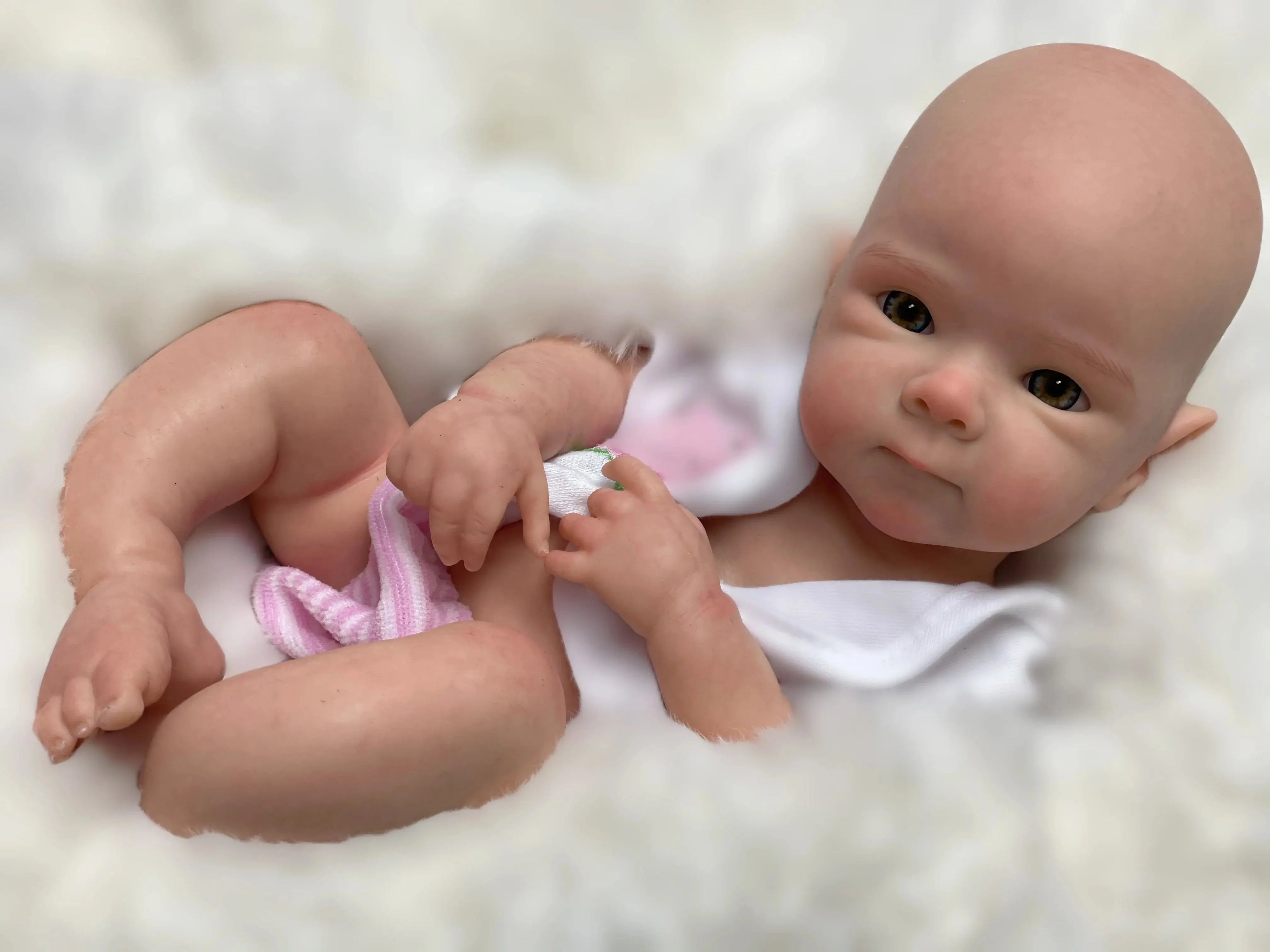 Image of Reborn Baby Dolls 13Inch Cute Girl Bettie Reborn Dolls Open Mouth