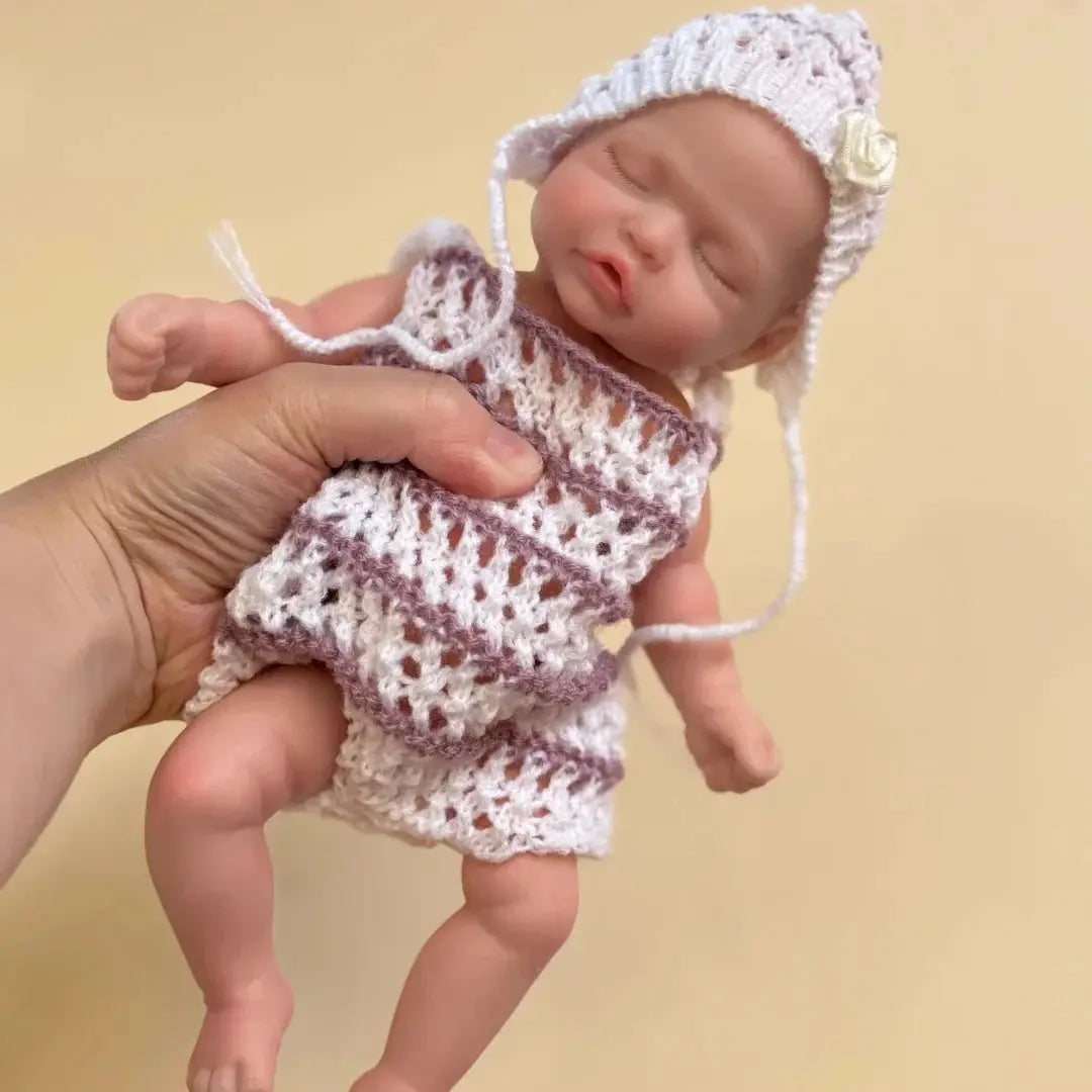 Image of Reborn Baby Dolls 10Inch Sleeping Silicone Bébé Reborn Girl Doll With