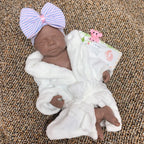 Image of Reborn Baby Dolls 18Inch Can Open Mouth Dark Skin Pascale Bebe Reborn