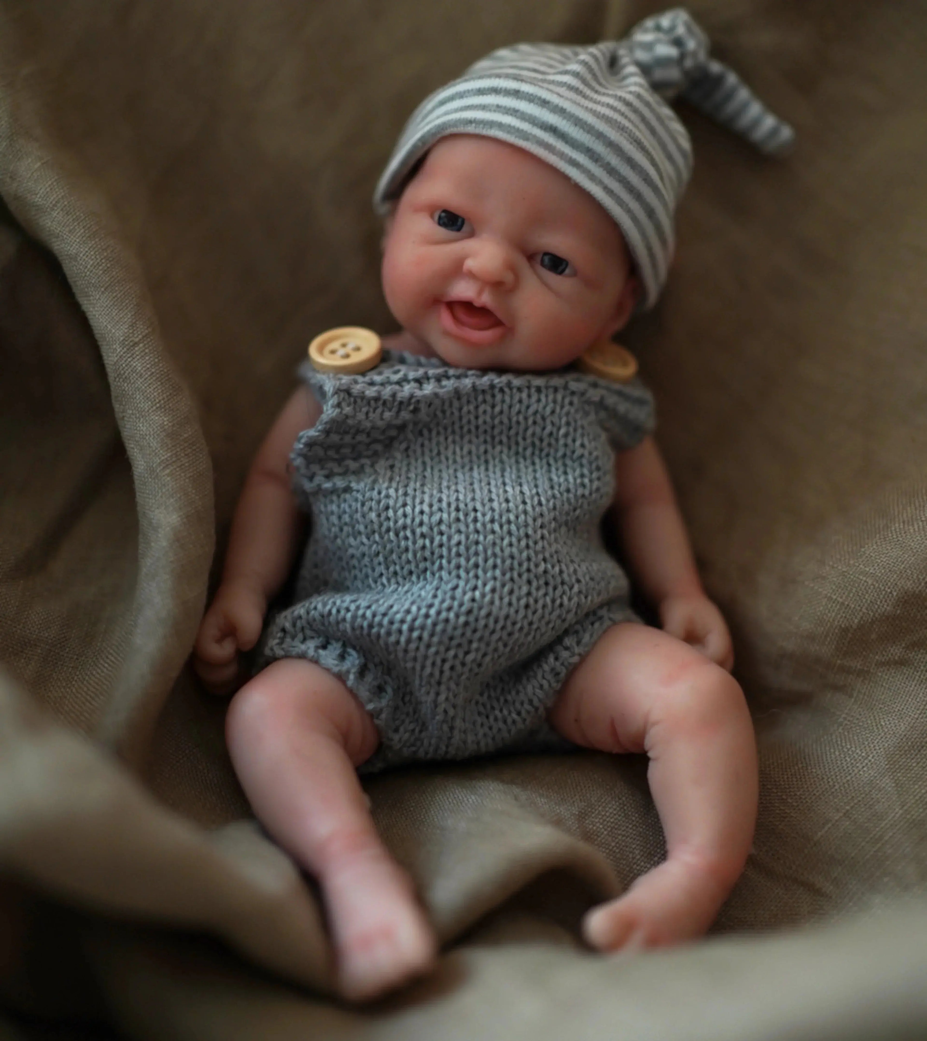 Image of Reborn Baby Dolls 7" Micro Preemie Full Body Silicone Baby Adorkable