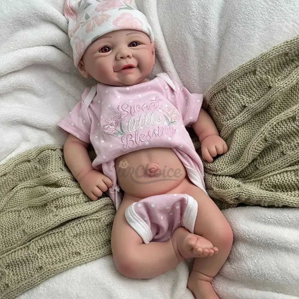 Image of Reborn Baby Dolls 17Inch Baby Girl Vivienne Realistic Details &