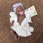 Image of Reborn Baby Dolls 18Inch Dark Skin African Girl Vivienne Reborn Doll