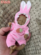 Image of Reborn Baby Dolls 6 Inch Silicone Bebe Reborn Doll Handmade Painted