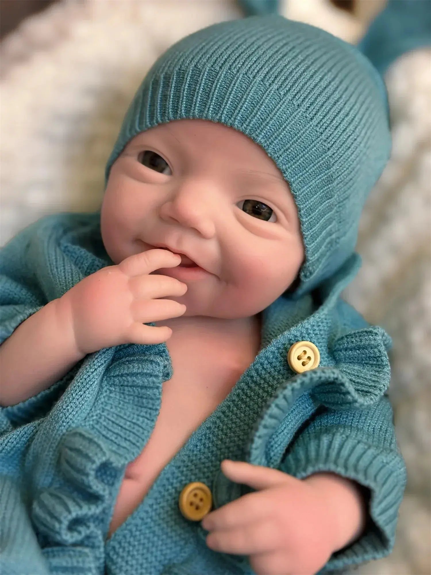 Image of Reborn Baby Dolls 18Inch Open Eyes Full Body Silicone Reborn Girl