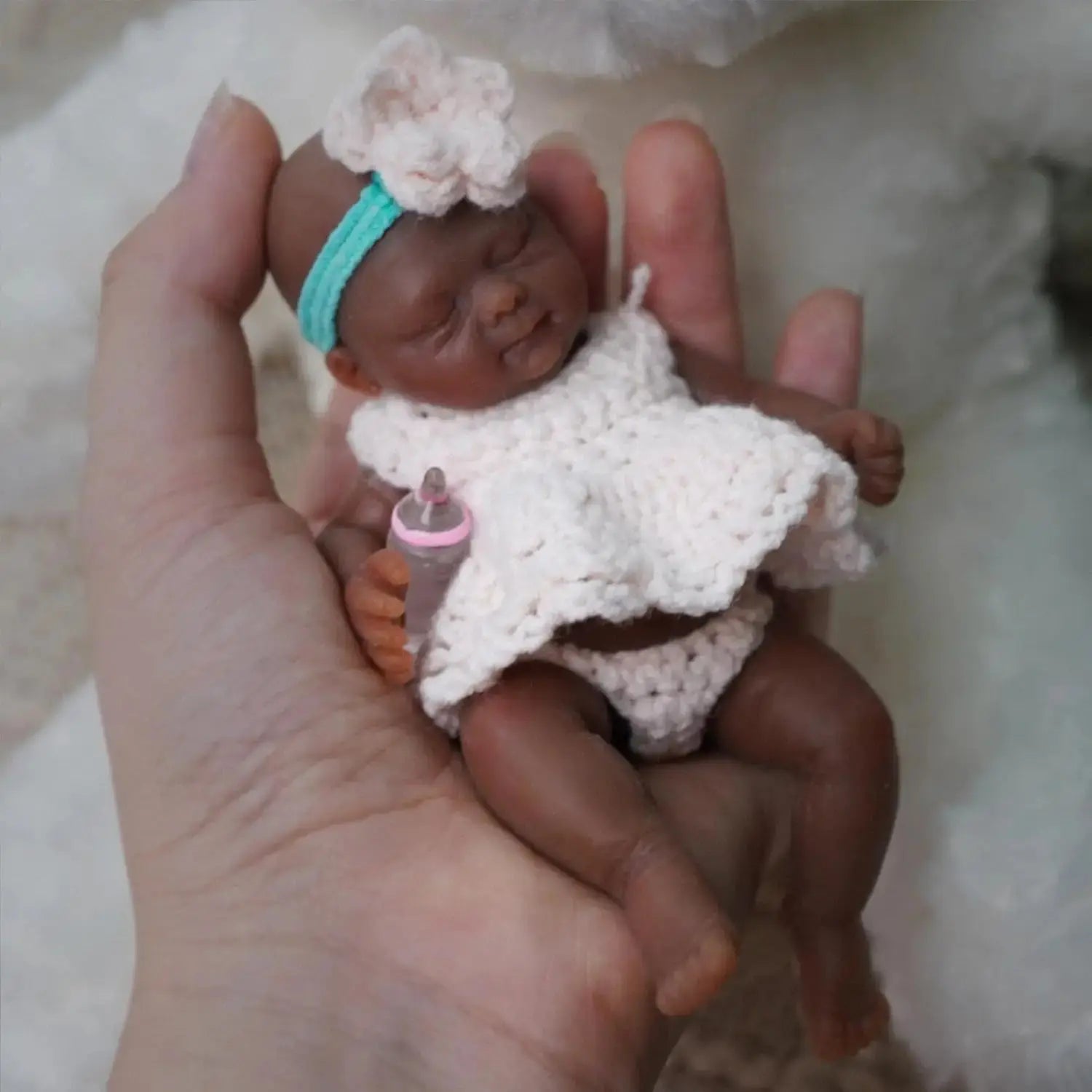 Image of Reborn Baby Dolls Mini Silicone Reborn Baby Doll 4.5 Inch Full Body