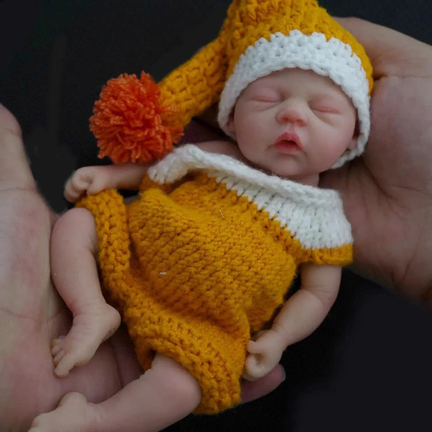 Image of Reborn Baby Dolls 7" Boy Micro Preemie Full Body Silicone Sleeping