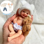 Image of Reborn Baby Dolls 15Cm Painted Full Body Solid Silicone Reborn Mini
