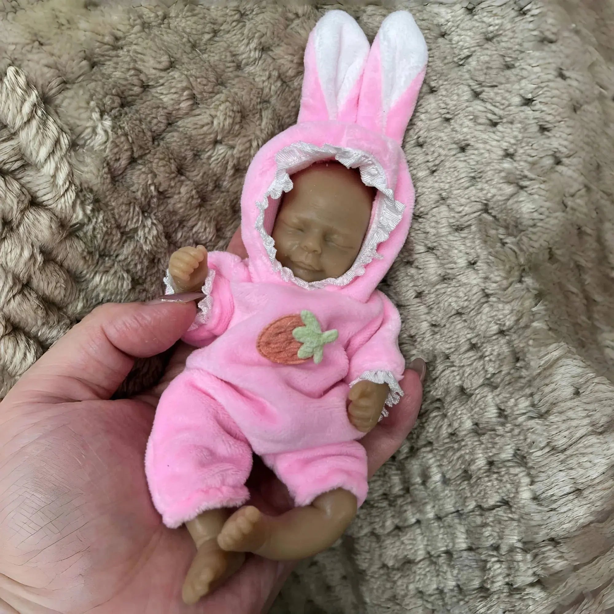 Image of Reborn Baby Dolls 15Cm Painted Full Body Solid Silicone Reborn Mini