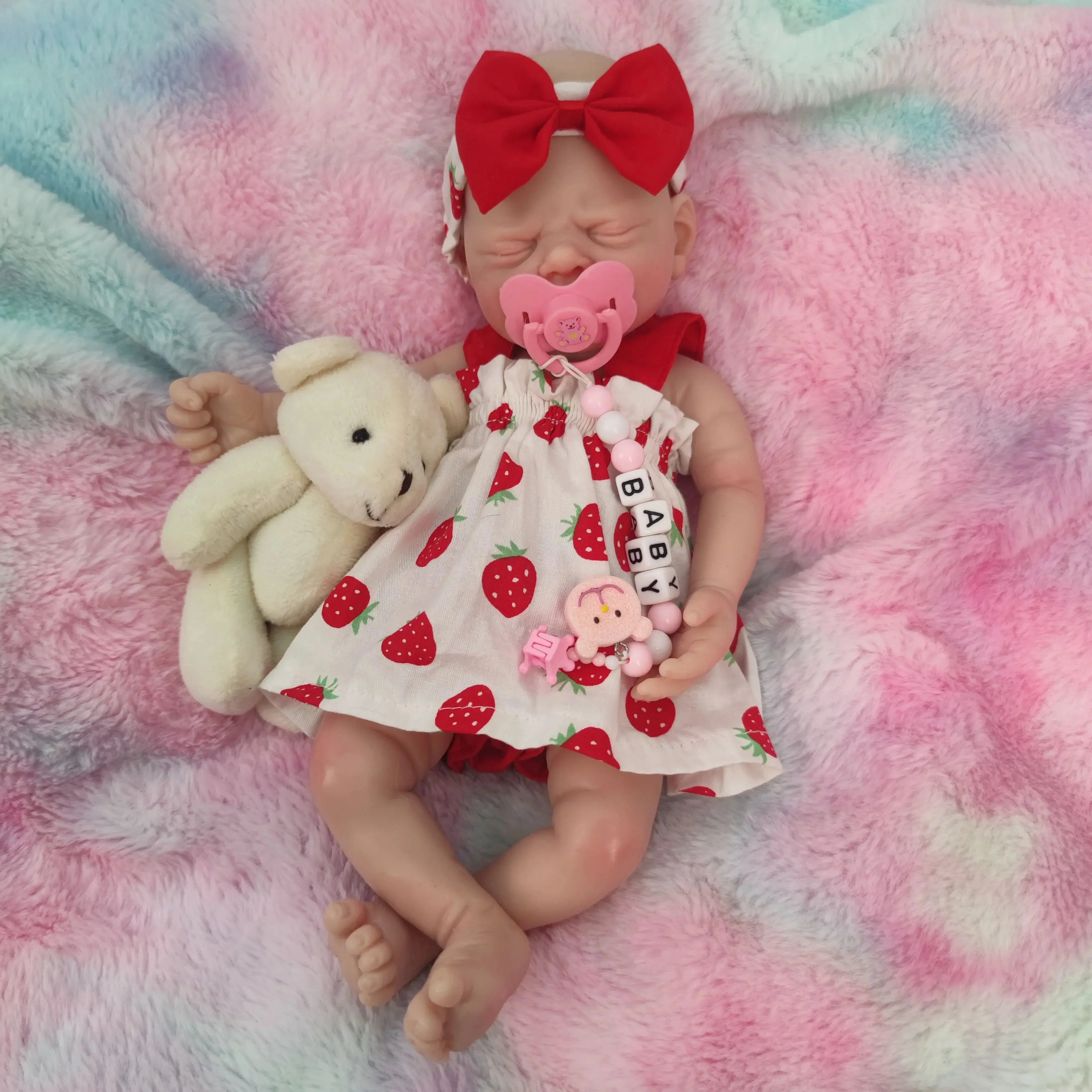 Image of Reborn Baby Dolls 12 Inch Full Soft Silicone Body Lifelike Reborn