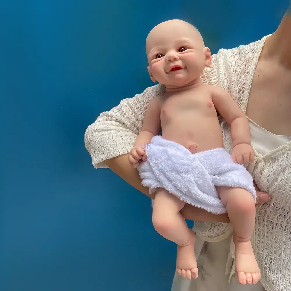 Image of Reborn Baby Dolls 17 Inch Silicone Body Reborn Baby Doll Waterproof