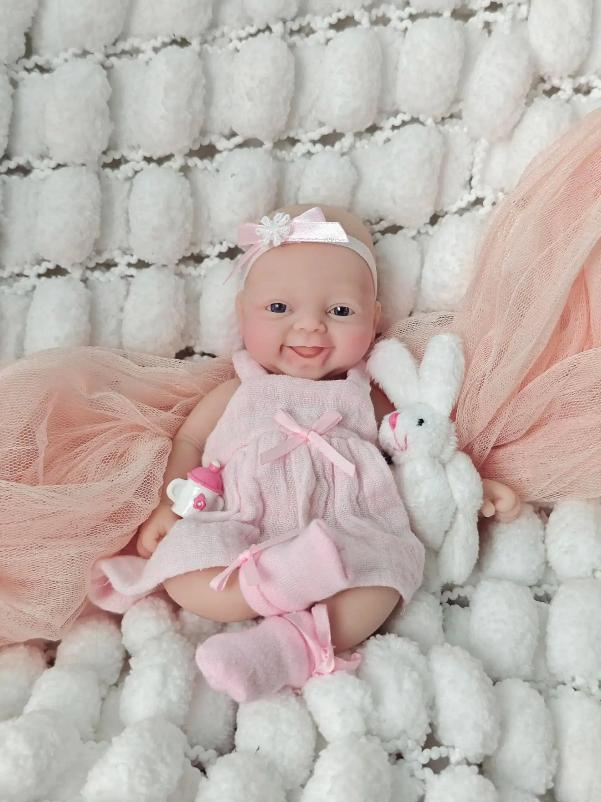 Image of Reborn Baby Dolls Miniature Babies 7 Inch Silicone Full Body Reborn