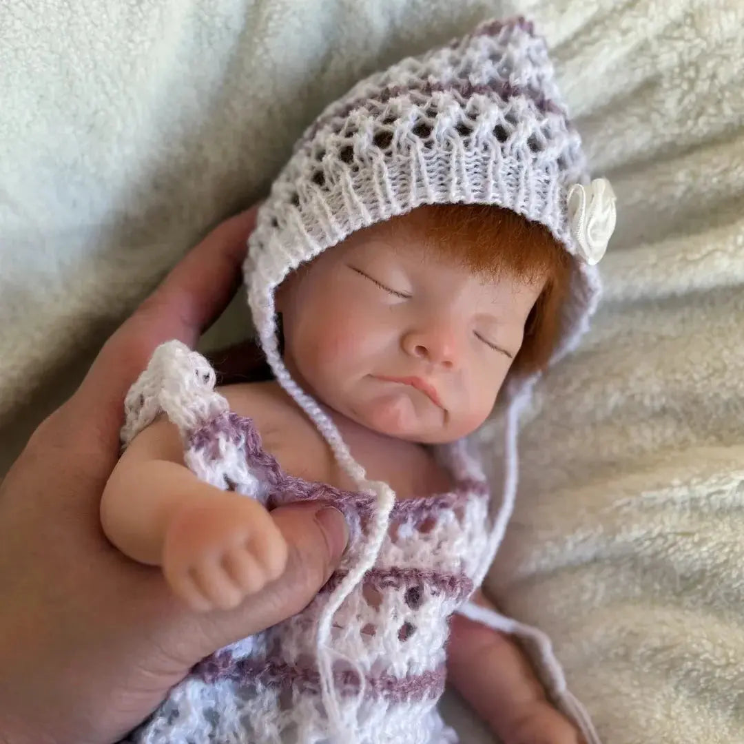 Image of Reborn Baby Dolls 26Cm Close Eyes Bebe Reborn De Silicona Girl Doll