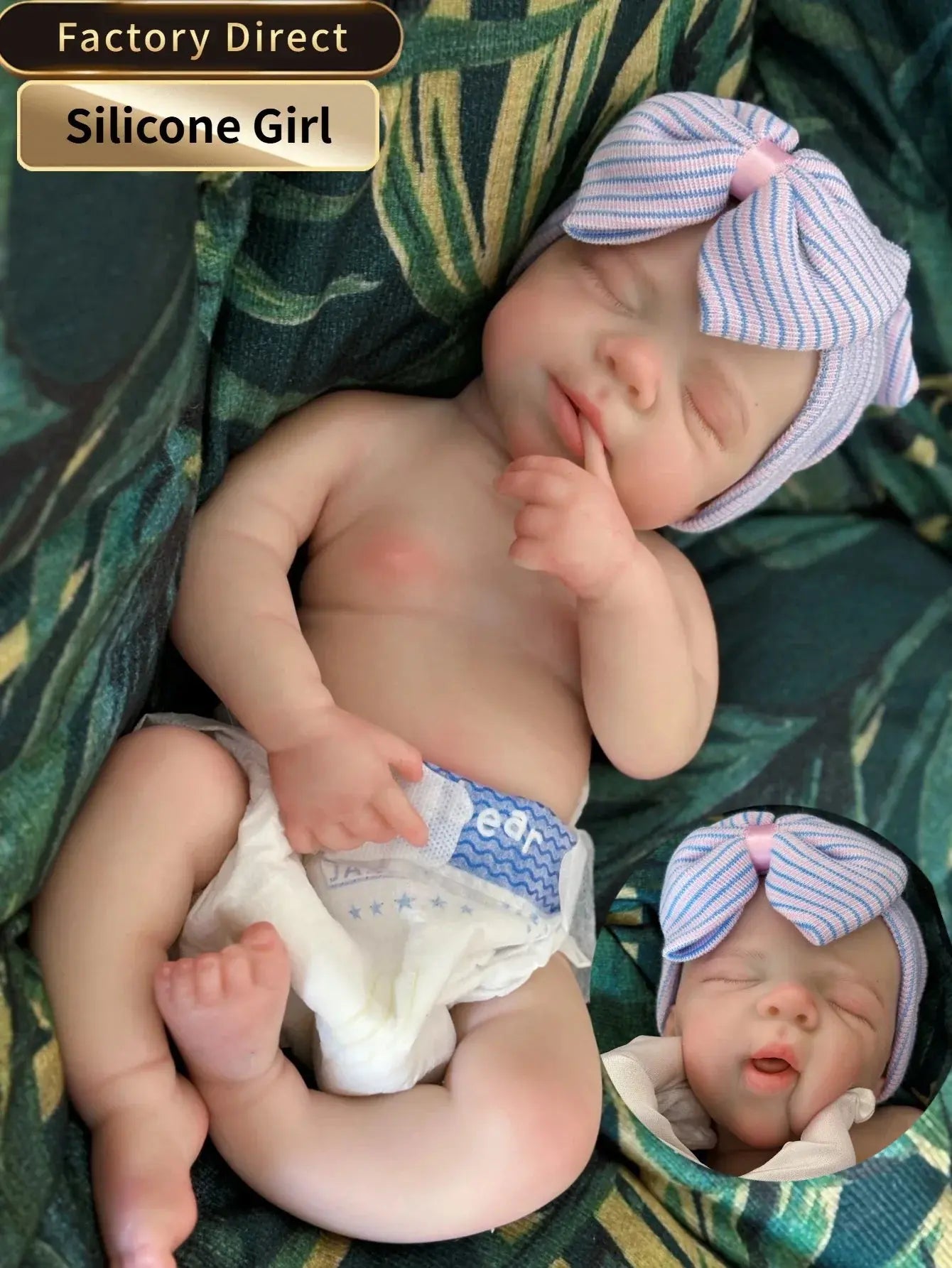 Image of Reborn Baby Dolls Pascale - 18 Inch Soft Touch Silicone Reborn Girl