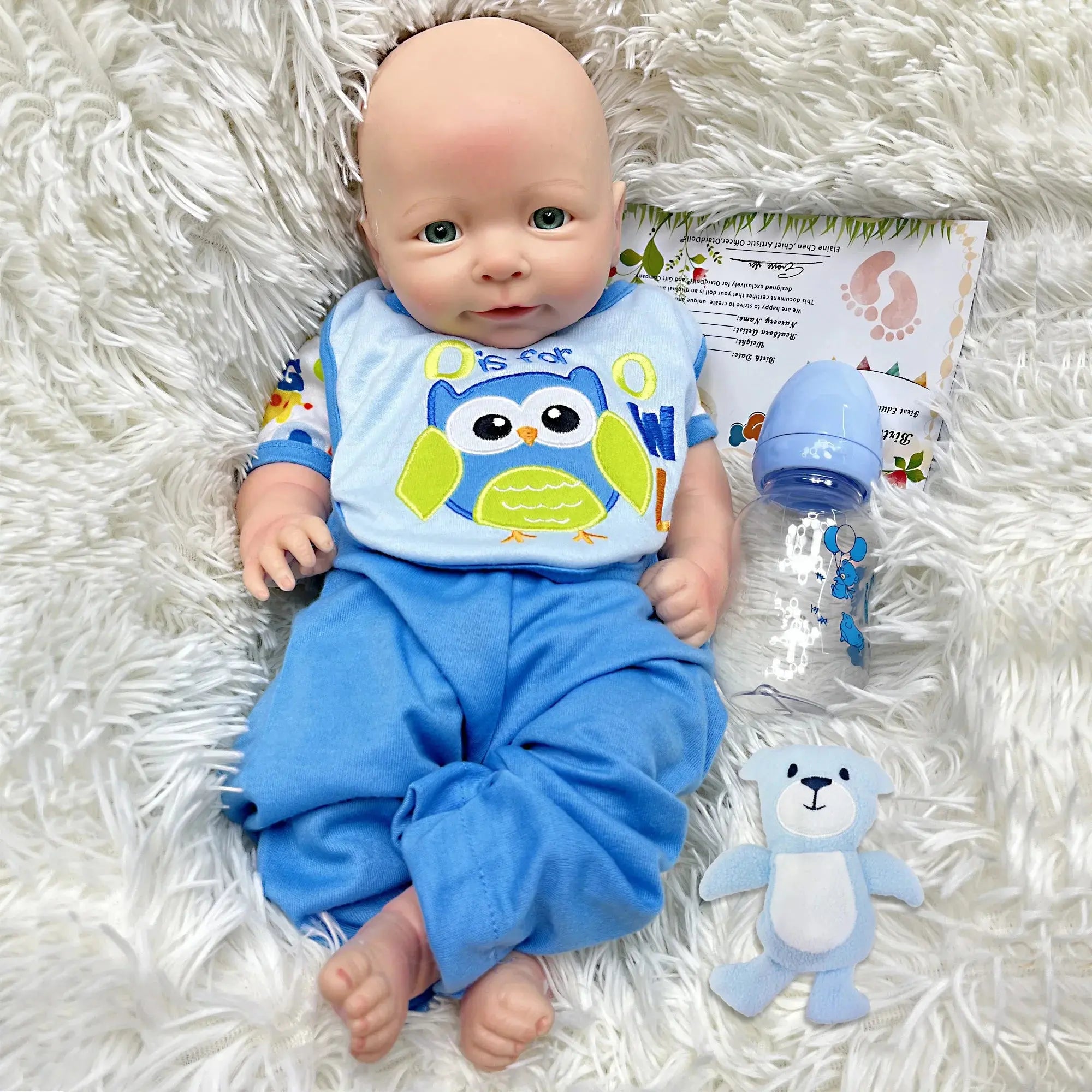 Image of Reborn Baby Dolls 18" Whole Silicone Boy Lisa Painted Bebê Reborn De