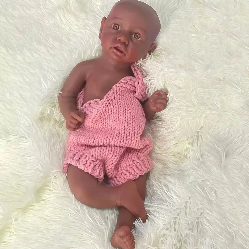 Image of Reborn Baby Dolls Baby Toy Full Platinum Silicone Flexible 17 Inch