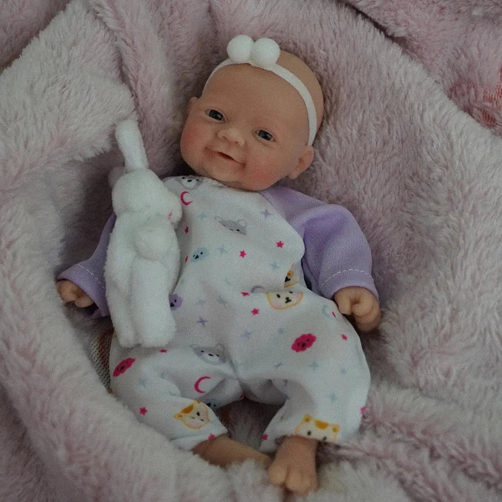 Image of Reborn Baby Dolls 7" Micro Preemie Full Silicone Sweet Baby Doll  