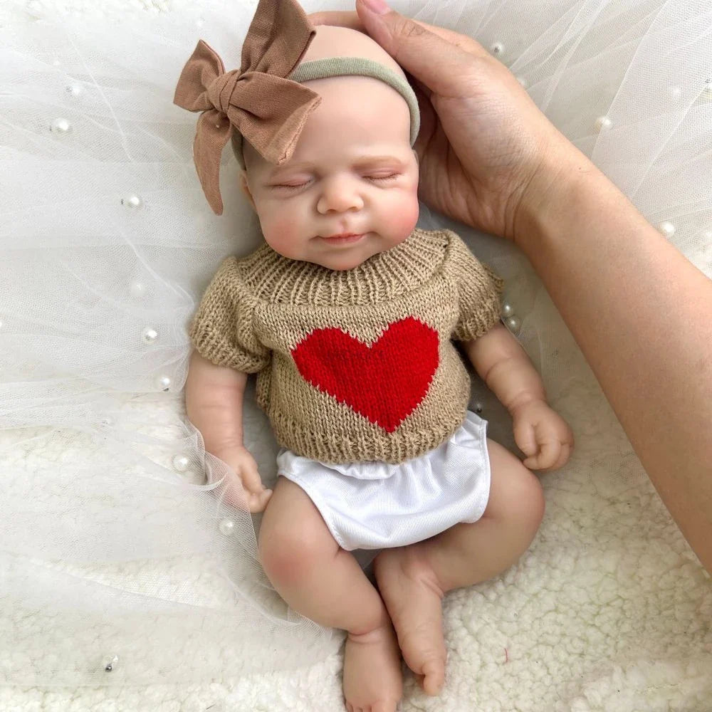 Image of Reborn Baby Dolls 12Inch Mini Realistic Baby Girl Pascale Washable