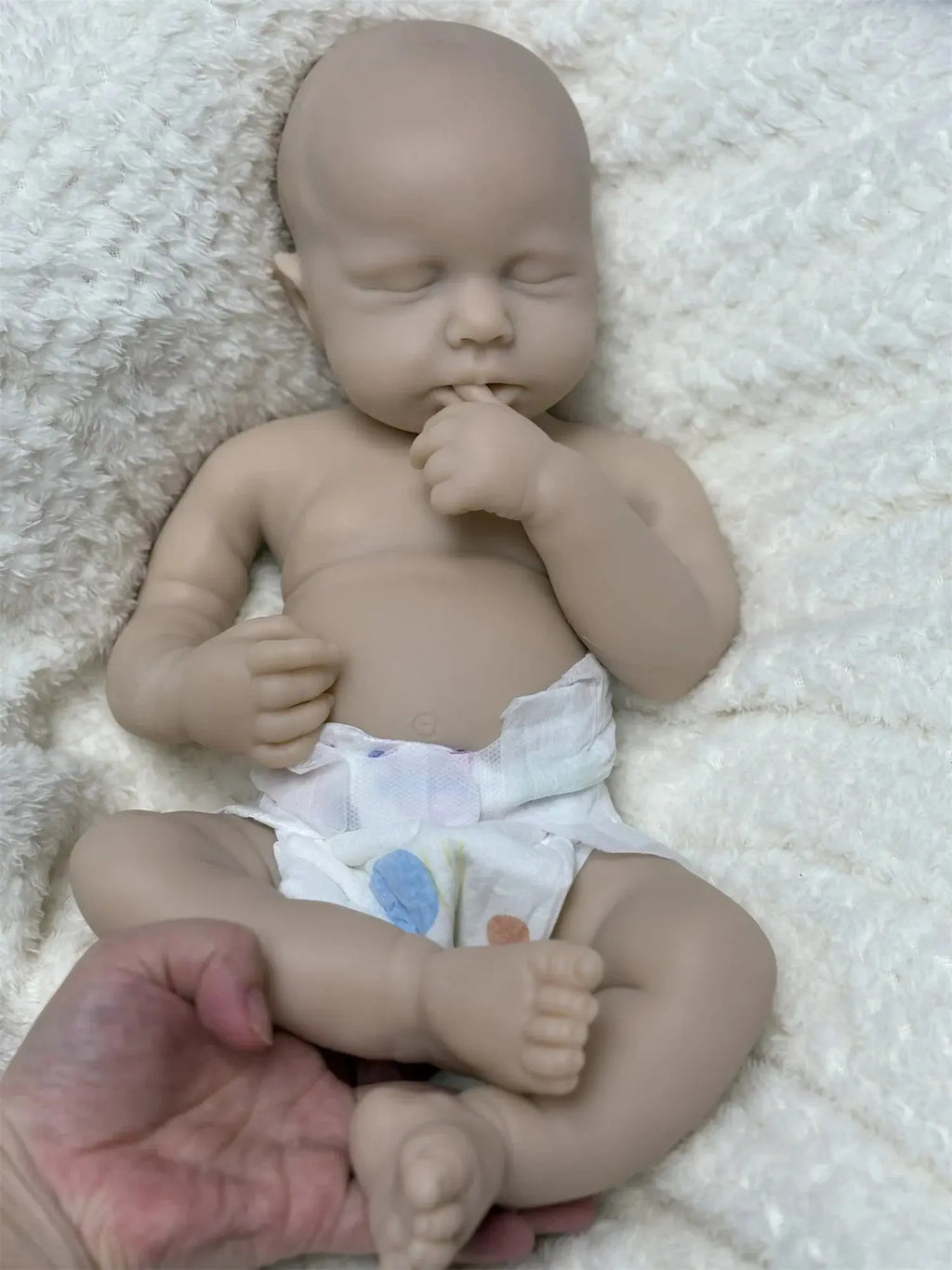 Image of Reborn Baby Dolls 45Cm Can Open Mouth &Washable Painted Loulou Solid