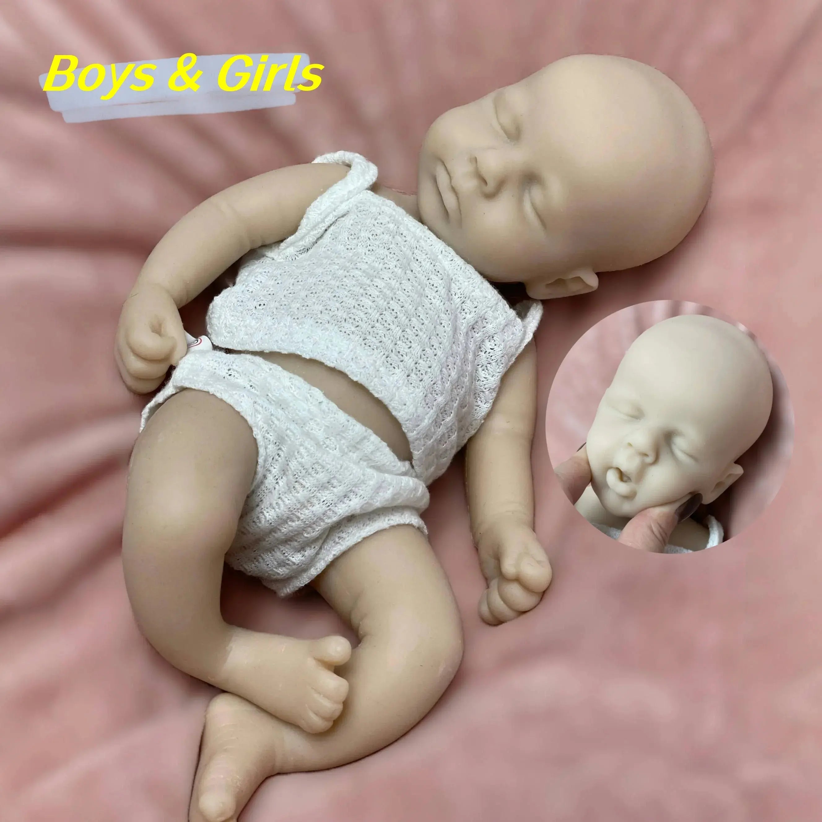 Image of Reborn Baby Dolls 33Cm Open Mount Reborn Dolls Unpainted Loulou Full