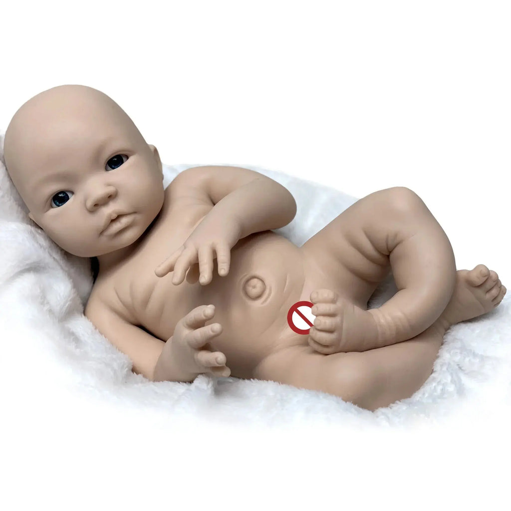 Image of Reborn Baby Dolls 18 Inch Full Silicone Baby Doll Open Eyes Reborn