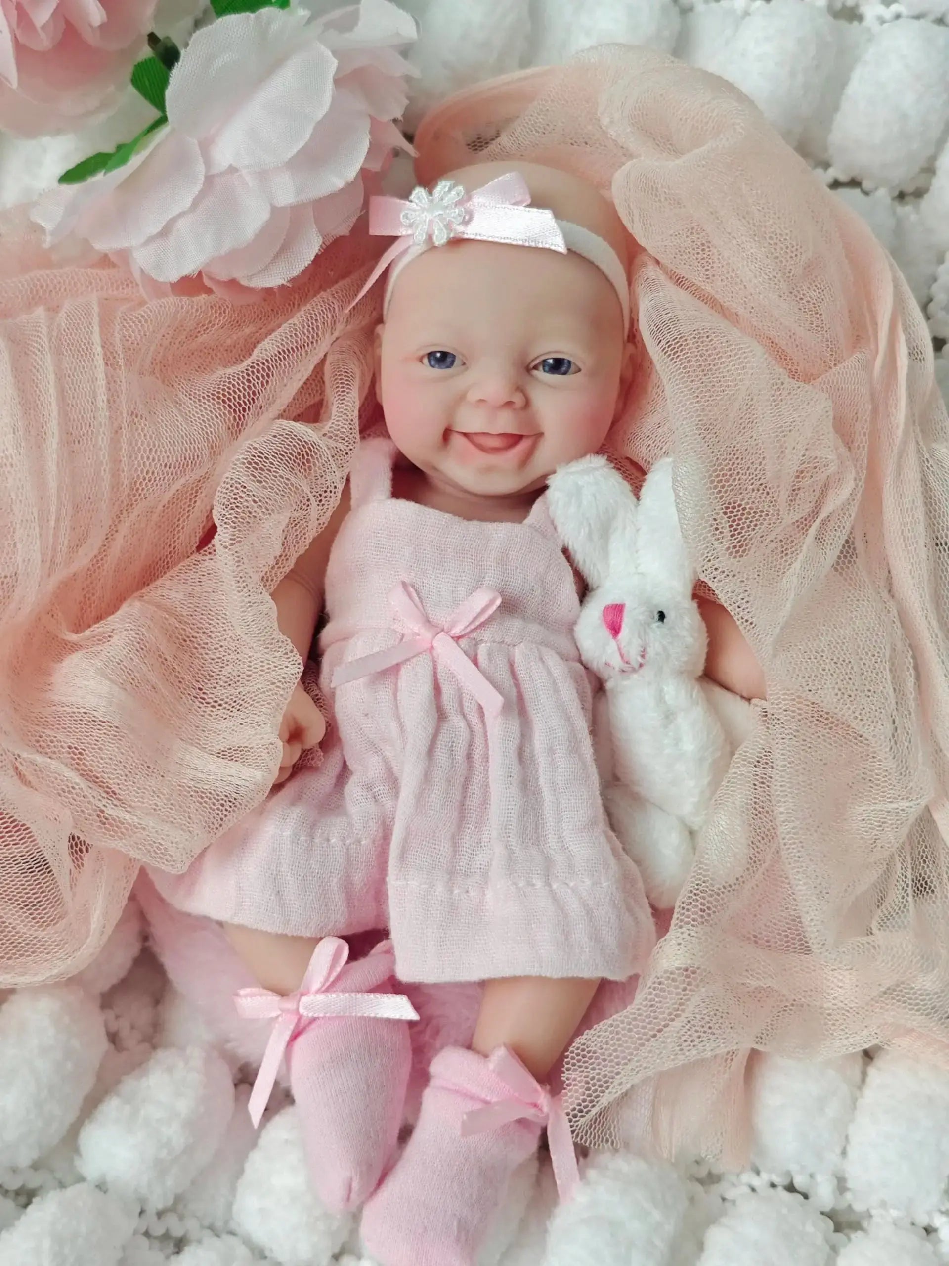 Image of Reborn Baby Dolls Miniature Babies 7 Inch Silicone Full Body Reborn