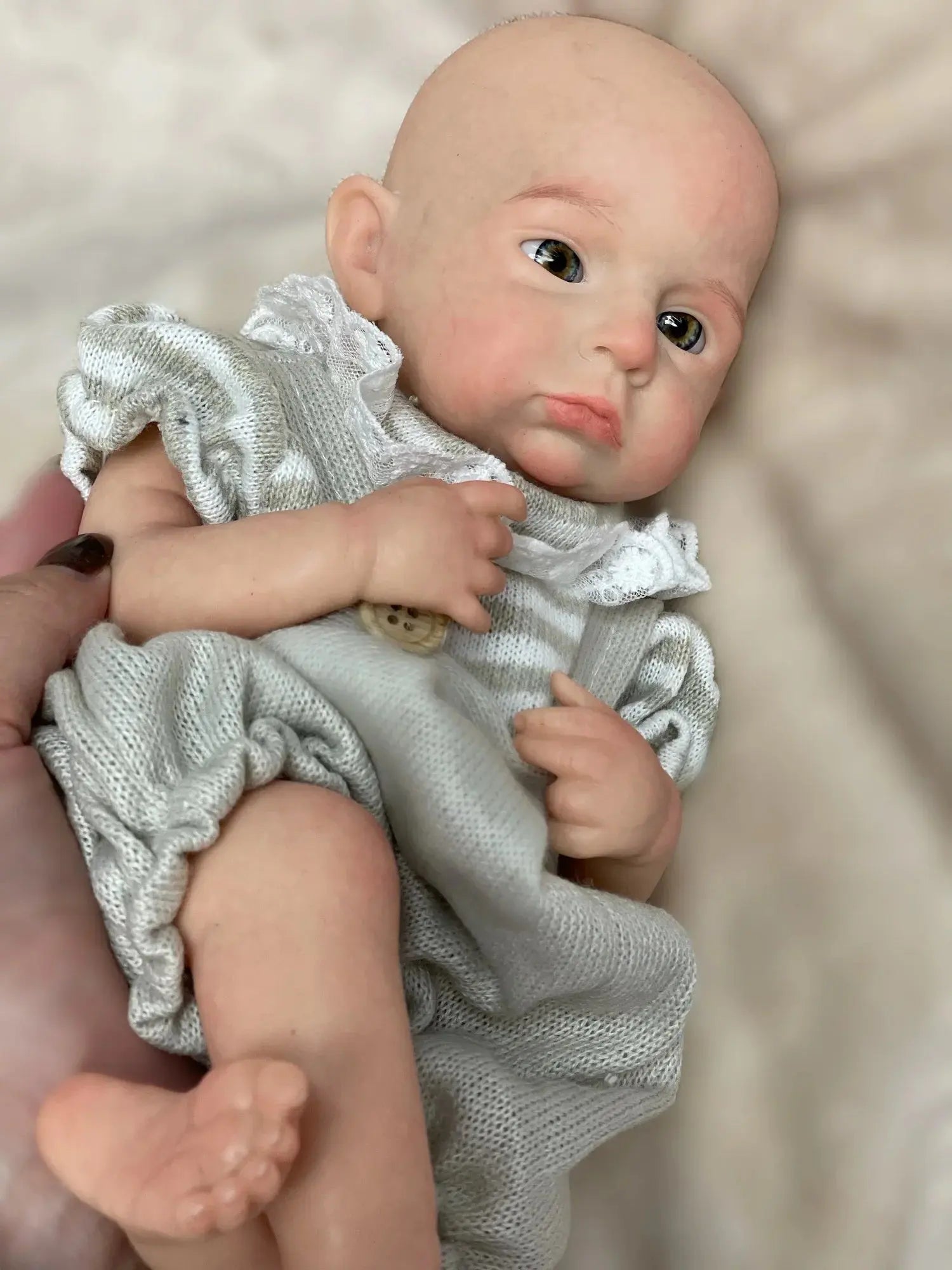 Image of Reborn Baby Dolls 33Cm Painted Cameron Solid Silicone Bebe Reborn