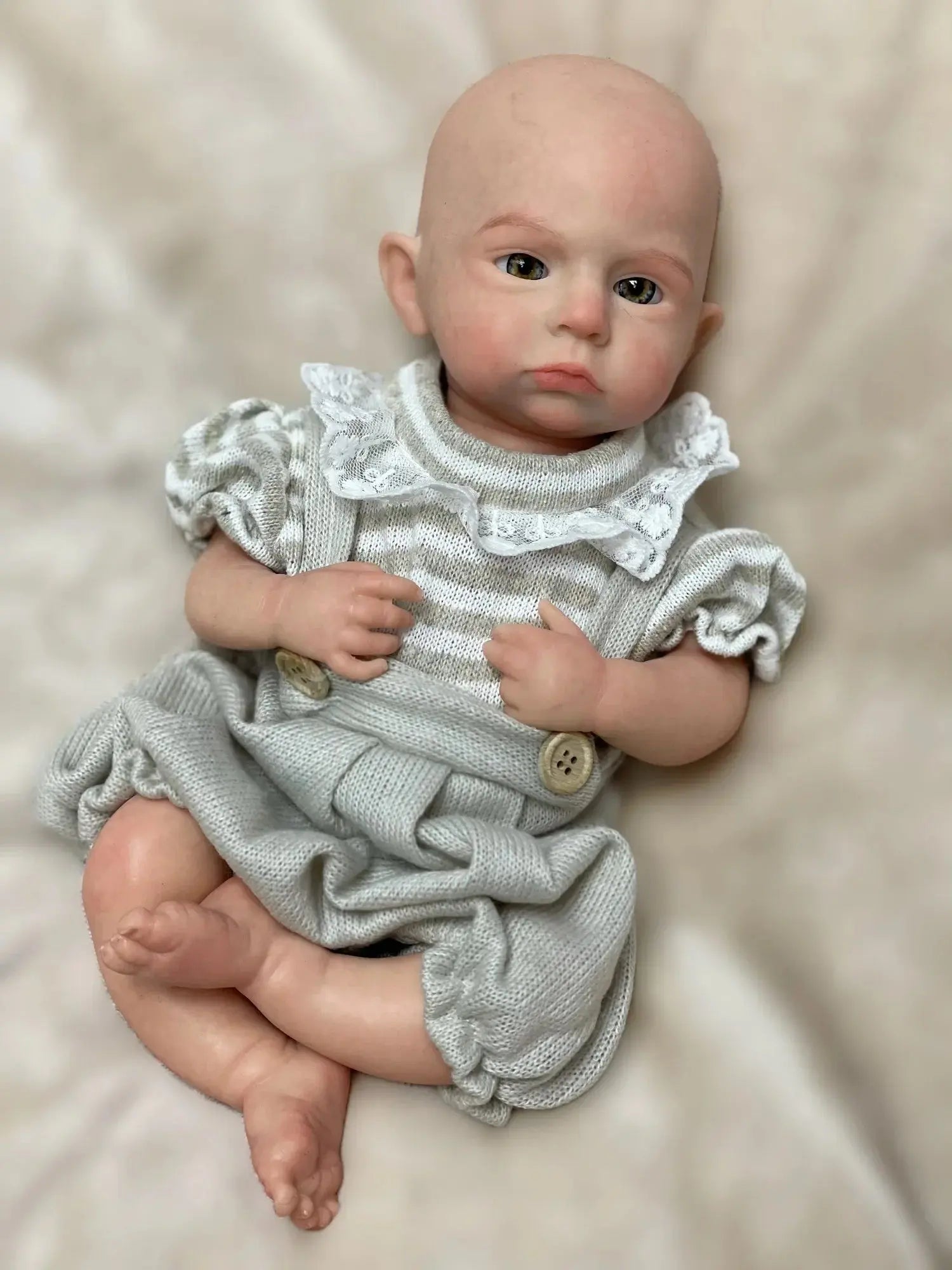 Image of Reborn Baby Dolls 33Cm Painted Cameron Solid Silicone Bebe Reborn