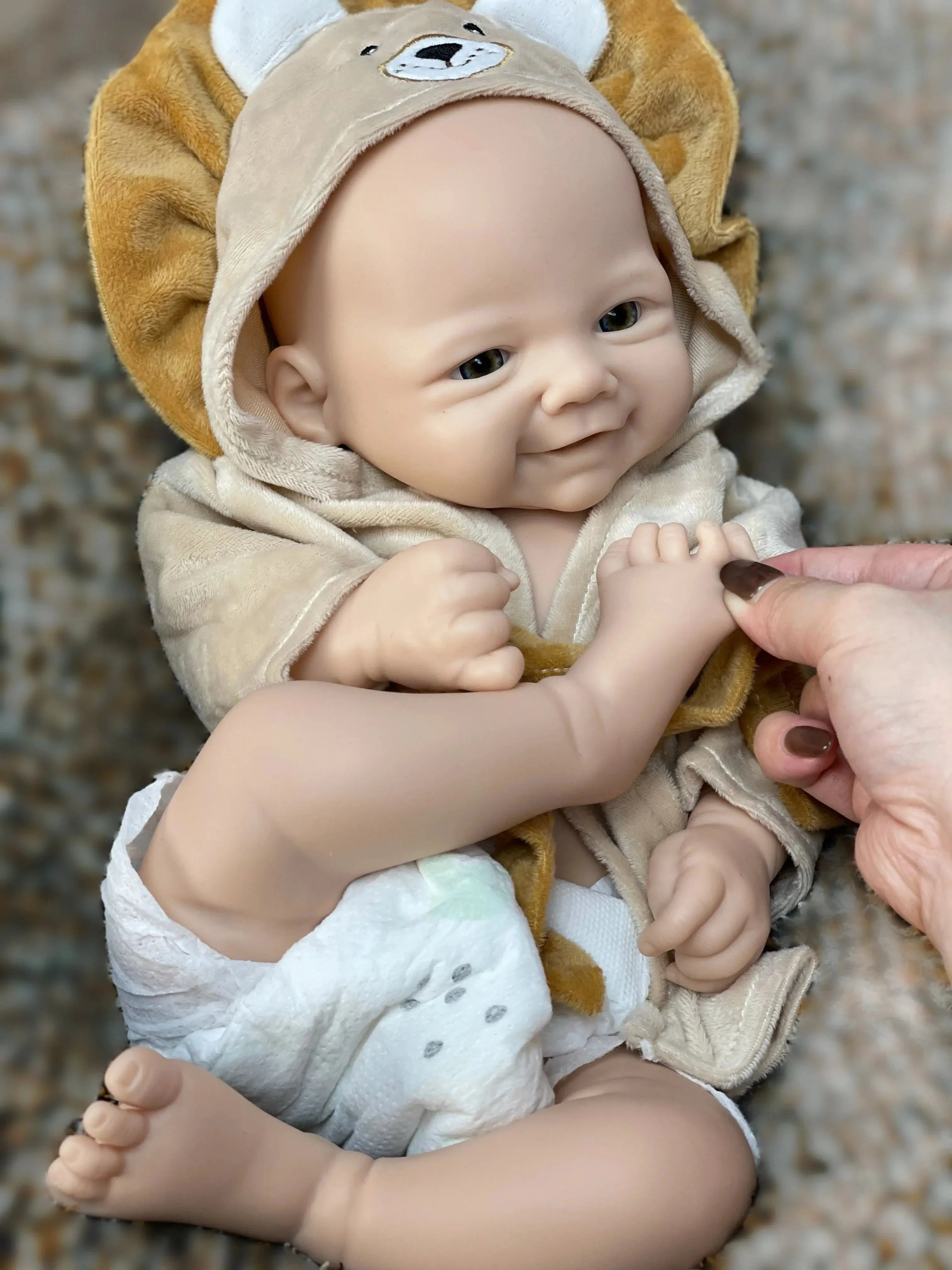 Image of Reborn Baby Dolls 18Inch Girl Vivienne Bebê Reborn Dolls Unpainted